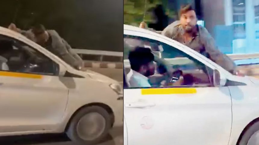 मुंबई के हाईवे पर कार ड्राइवर की दबंगई, बोनट पर लटके शख्स को घसीटा; देखें खौफनाक Video