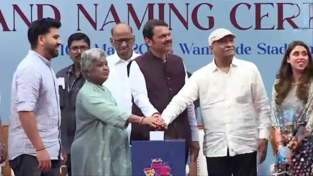 वानखेड़े स्टेडियम में गावस्कर-तेंदुलकर के बाद अब रोहित शर्मा स्टैंड बना, माता-पिता ने किया उद्घाटन