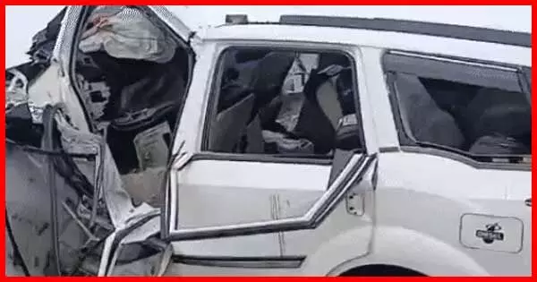 नेशनल हाईवे पर भीषण सड़क हादसा, चार की मौत 5 घायल
