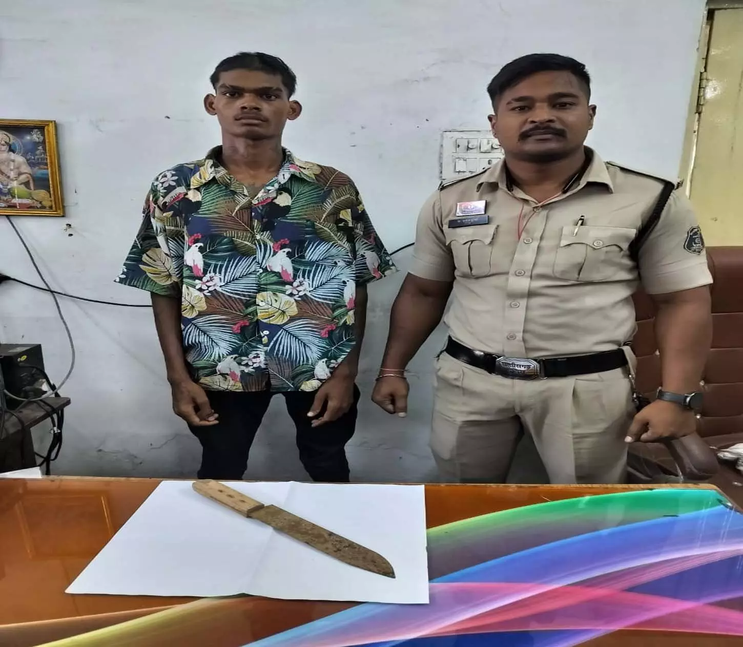 धारदार चाकू के साथ युवक गिरफ्तार, गुढ़ियारी थाना पुलिस की कार्रवाई