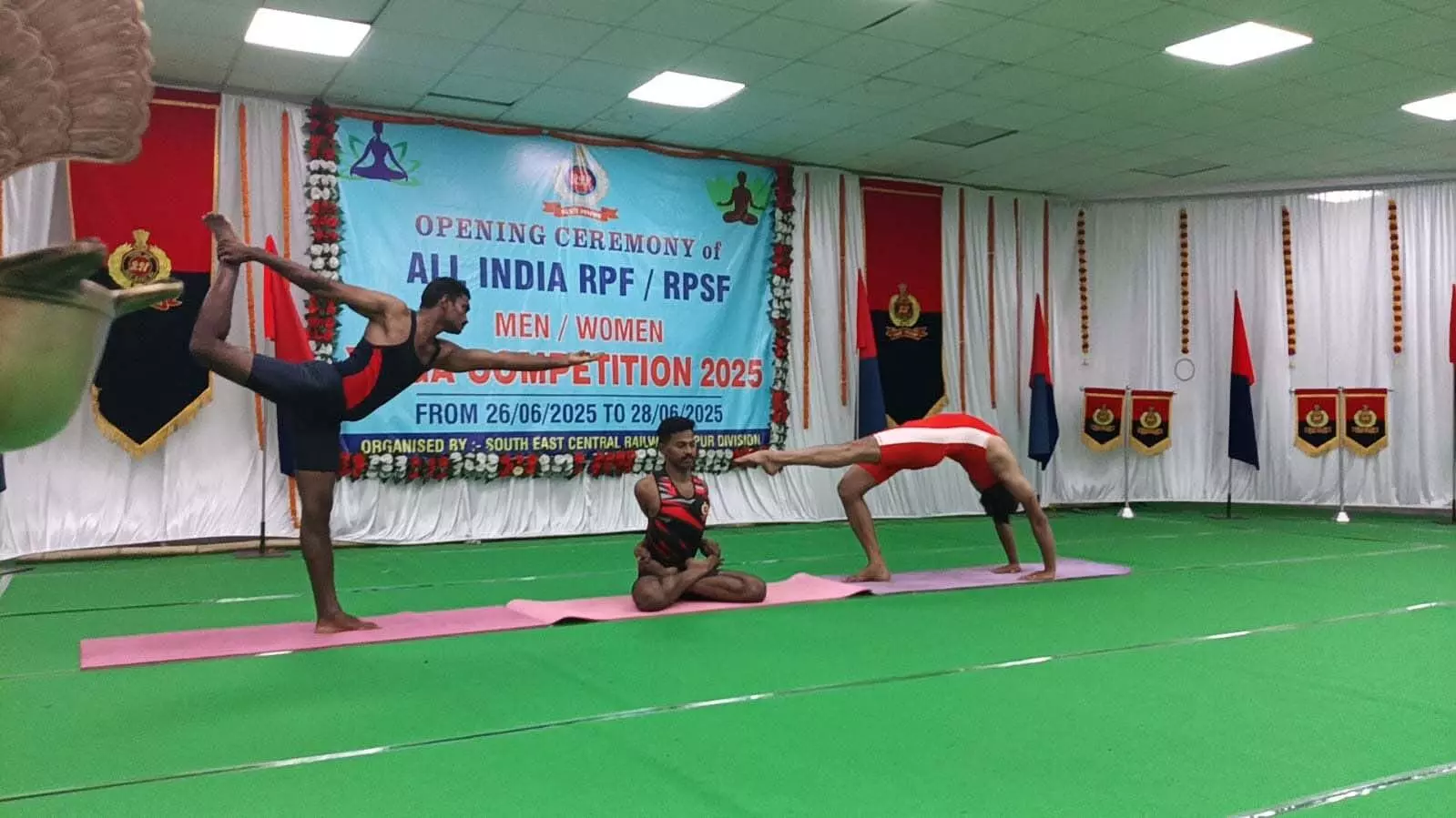 48वीं अखिल भारतीय रेलवे सुरक्षा बल योगा प्रतियोगिता का भव्य शुभारंभ