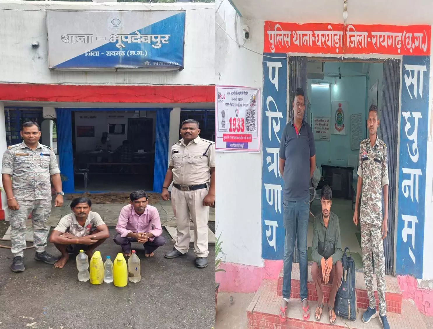 अवैध शराब पर ताबड़तोड़ कार्रवाई, तीन आरोपी गिरफ्तार