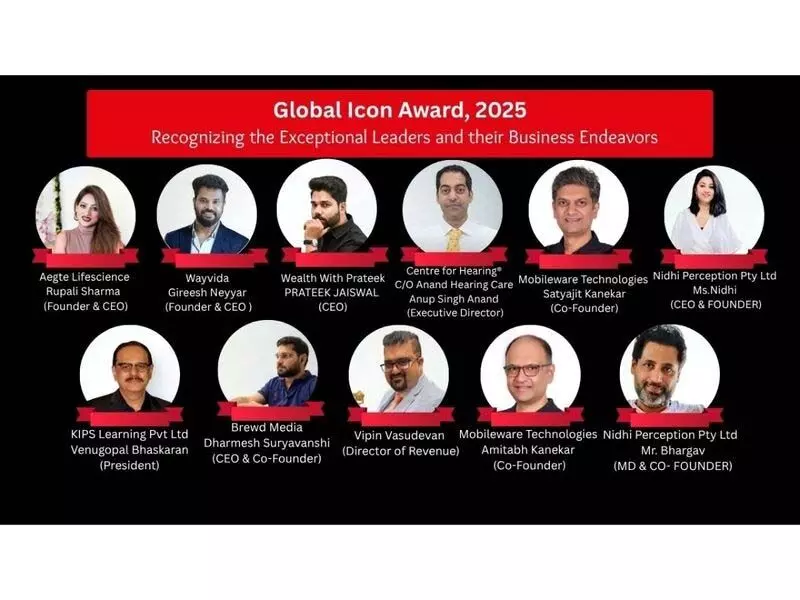 ग्लोबल आइकॉन अवार्ड 2025: उत्कृष्ट नेताओं और व्यावसायिक उपलब्धियों को सम्मान