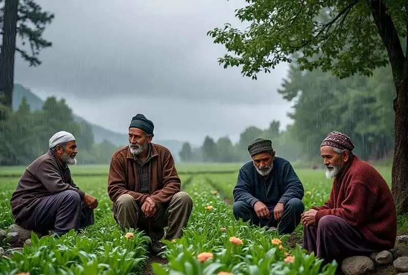 Shopian बारिश लौटने से किसानों को राहत