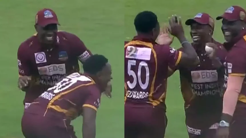 WI C vs ENG C : मैच में ब्रावो और एडवर्ड्स के डांस ने लूटी महफिल