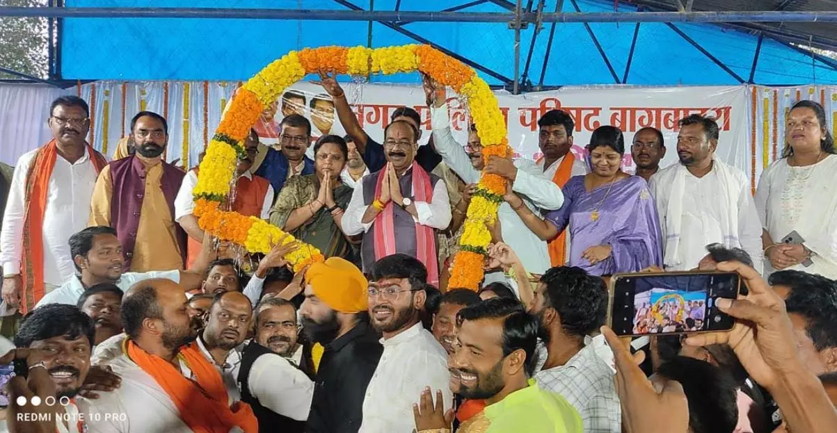 उपमुख्यमंत्री अरुण साव ने किया बागबाहरा में 141.97 लाख रुपए के विकास कार्यों का लोकार्पण