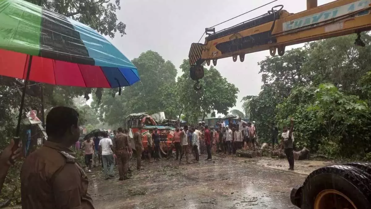 भारी बारिश के कारण रोडवेज बस पर गिरा पेड़, चालक समेत 4 की मौत