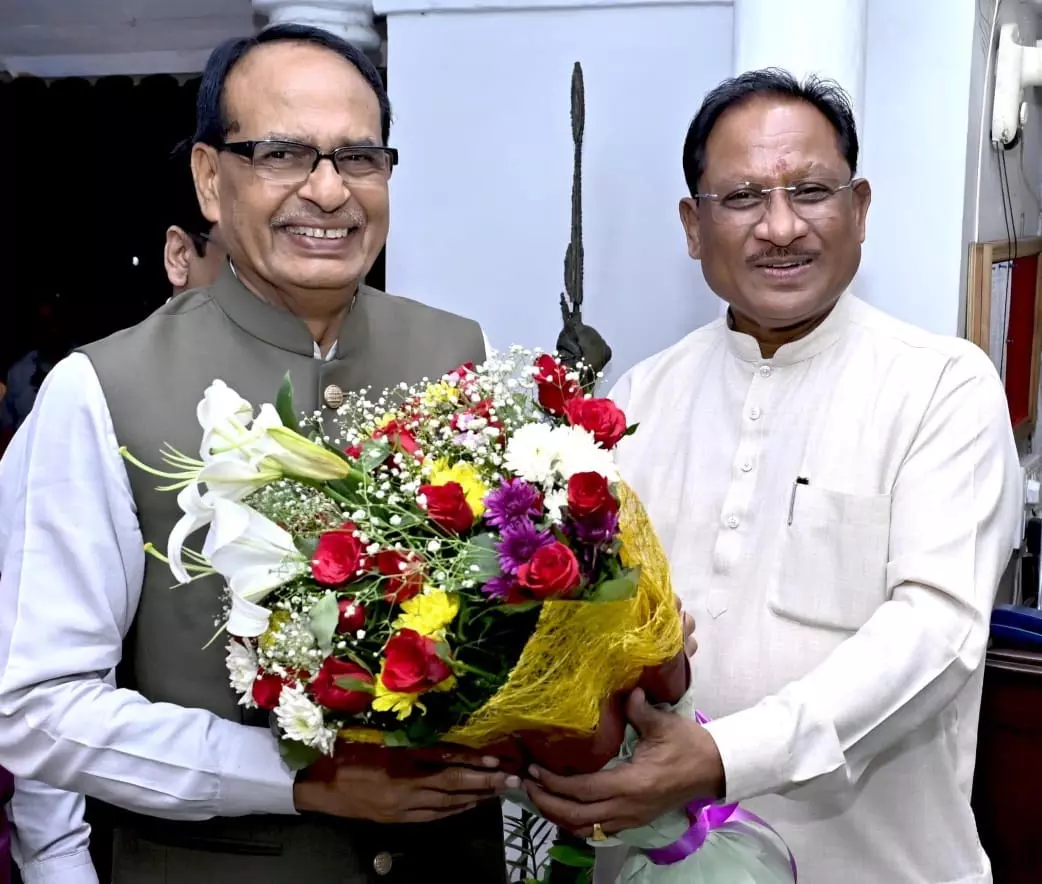 मुख्यमंत्री विष्णुदेव साय ने केंद्रीय कृषि मंत्री शिवराज सिंह चौहान का जताया आभार | Chief Minister Vishnudev Sai expressed his gratitude to Union Agriculture Minister Shivraj Singh Chauhan | मुख्यमंत्री विष्णुदेव साय ने केंद्रीय कृषि मंत्री शिवराज सिंह चौहान का जताया आभार