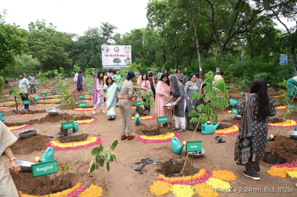 ‘ઈન્ડિયન ફોરેસ્ટ સર્વિસ ઓફિસર- WIVES એસોસિએશન દ્વારા પુનિત વન, ગાંધીનગર ખાતે...
