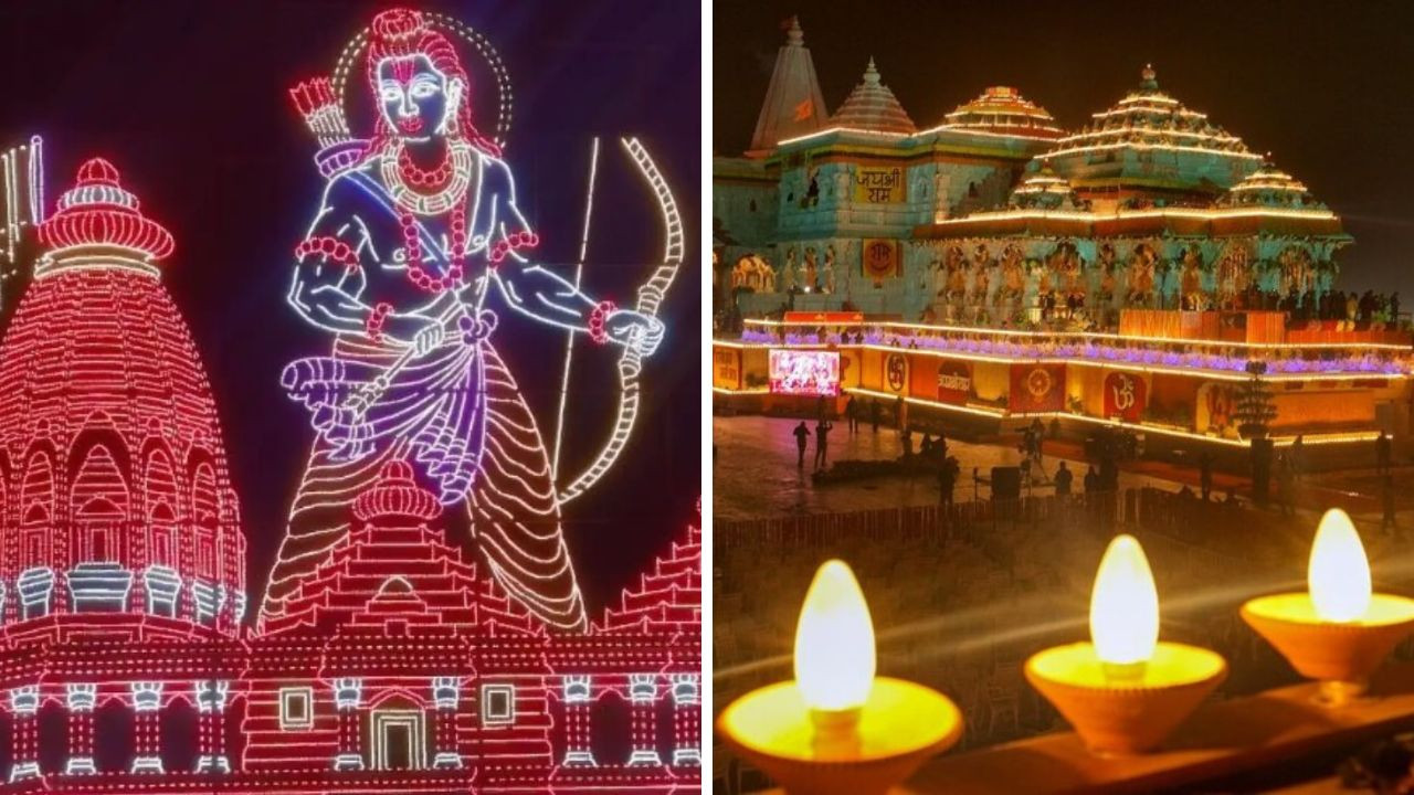दीपोत्सव 2025 पर अयोध्या के राम मंदिर परिसर में 10,000 वर्गफुट का भव्य रामायण-थीम...