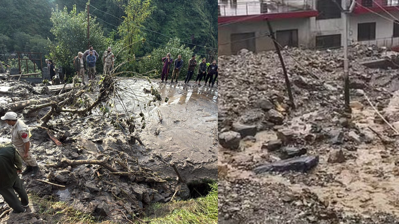 जम्मू-कश्मीर के रामबन जिले में शुक्रवार को बादल फटने से अचानक आई बाढ़ में...