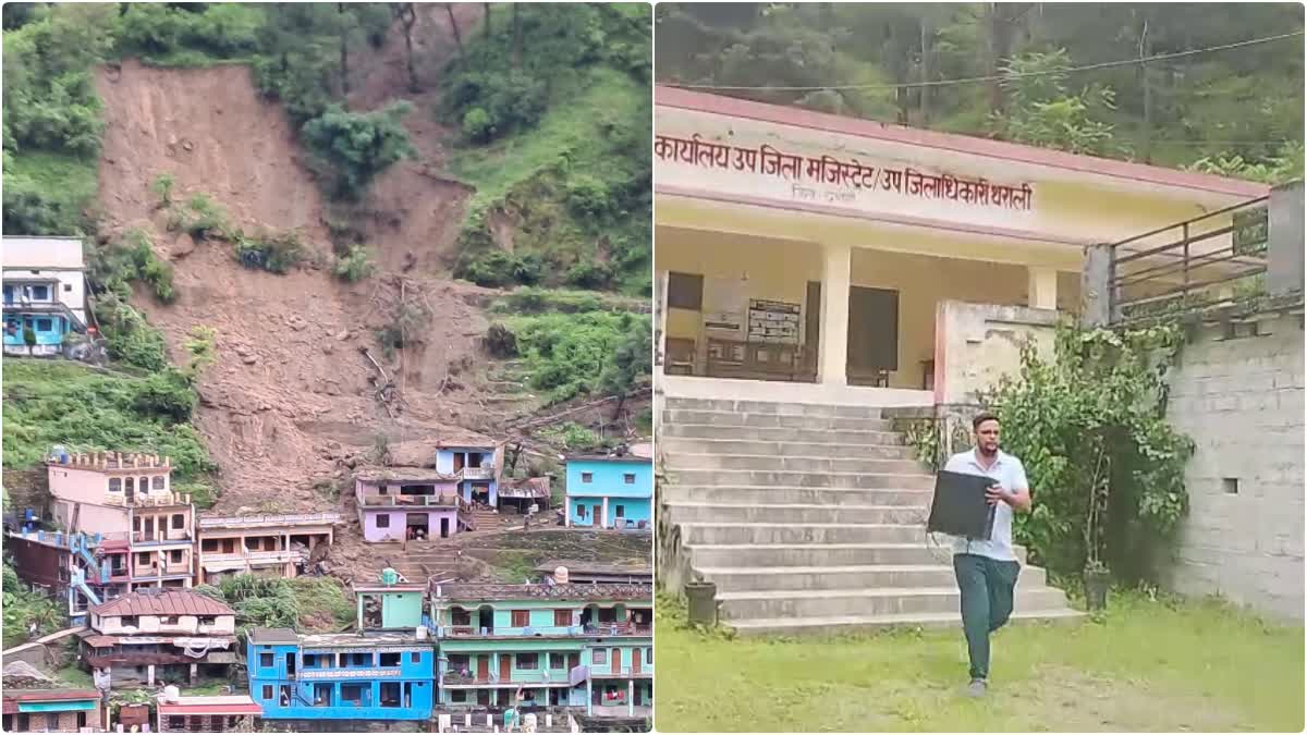 थराली: SDM ऑफिस पर भी ‘आपदा’, पहाड़ी से भारी लैंडस्लाइड, CPU बचाकर भागे उपजिलाधिकारी    चमोली: थराली में आई 22 अगस्त की रात आपदा ने कई लोगों को गहरे जख्म दे दिए हैं. लोगों के मकान, खेत, दुकान प्रभावित हुए. इस भयानक आपदा में एक युवती की मौत हो गई. जबकि एक व्यक्ति के लिए अभी भी सर्च ऑपरेशन चल रहा है. इस आपदा में आम ही नहीं खास भी प्रभावित हुए. उनमें हैं थराली के एसडीएम पकंज भट्ट. अब उनका एक वीडियो वायरल हो रहा है. वीडियो में एसडीएम अपनी जान के साथ ही ग्रामीणों के दस्तावेजों को बचाकर भागते हुए नजर आ रहे हैं. वीडियो 25 अगस्त का है. 22 अगस्त को थराली में आई आपदा के बाद सोमवार 25 अगस्त को थराली तहसील में प्रभावित लोग अधिकारियों को नुकसान की जानकारी दे रहे थे. तभी अचानक एसडीएम कार्यालय के पीछे भूस्खलन हो गया और अफरा तफरी मच गई. इसके बाद कार्यालय में मौजूद कर्मचारियों के साथ ही एसडीएम ने भी दौड़ लगा दी. इसका एक वीडियो भी सामने आया है. वीडियो में एसडीएम कार्यालय के कर्मचारी और सुरक्षा कर्मी सबसे आगे दस्तावेजों को बचाने की जद्दोजहद करते हुए भागते नजर आ रहे हैं. वहीं आखिर में एसडीएम पंकज भट्ट कम्प्यूटर का सीपीयू उठाकर भागते नजर आ रहे हैं. उनका ये वीडियो अब सोशल मीडिया पर वायरल भी हो रहा है. दस्तावेज सुरक्षित: बताया जा रहा है कि एसडीएम कार्यालय के जो तीन कमरे हैं, उनके अंदर के अन्य सामान को सुरक्षित स्थानों पर पहुंचाया गया है. थराली एसडीएम पंकज भट्ट का कहना है कि कार्यालय के जो भी महत्वपूर्ण दस्तावेज थे, उनको वहां से सुरक्षित हटाया गया है. किसी भी प्रकार का कोई नुकसान नहीं है. अच्छी बात ये है कि एसडीएम कार्यालय अभी भी सुरक्षित है. घर रोजगार बर्बाद: गौर है कि 22 अगस्त की रात आई आपदा में चेपड़ो गांव को सबसे ज्यादा नुकसान पहुंचा. उस रात 11 लोग मलबे में बहकर कुछ दूर तक गए. लेकिन किस्मत ने साथ दिया और वे बच गए. चेपड़ो में आपदा के चपेट में आने से दुकानें क्षतिग्रस्त हो गई. गाड़ियां मलबे में दफन हो गई. लोग अपने बिखरे सामानों को देख कर परेशान हैं. ग्रामीणों के भविष्य में रोजगार का साधन कुछ नहीं रहा. बच्चों की पढ़ाई तक के पैसे मलबे में दफन हो गए. कई जरूरी दस्तावेज पानी के साथ बह गई. 11 लोगों का चल रहा एम्स में उपचार: चेपड़ो में आपदा के दौरान घायल 11 लोगों को चोटें आई हैं. जिनको एयर लिफ्ट के माध्यम से एम्स ऋषिकेश भेजा गया. फिलहाल उनका उपचार वहां पर चल रहा है. प्रदेश के स्वास्थ्य मंत्री धन सिंह रावत ने भी आपदा के दौरान घायल हुई लोगों का एम्स में जाकर हाल-चाल पूछा और हर संभव मदद का भरोसा दिलाया. बिजली-पानी की आपूर्ति ठप: थराली में भारी नुकसान से चेपड़ो सहित थराली बाजार, केदारबगड, राड़ीबगड, खारीबगड़ में बिजली-पानी का बड़ा संकट मंडरा रहा है. जिलाधिकारी सन्दीप तिवारी ने विद्युत विभाग को जल्द से जल्द विद्युत आपूति सुचारू करने की निर्देश दिए हैं. जल संस्थान द्वारा आपदा प्रभावित क्षेत्रों में टेंकरो के माध्यम से पानी पहुंचाया जा रहा है. जिससे कि ग्रामीणों को पानी की समस्या न हो. वहीं आपदा प्रभावित क्षेत्र में युद्ध स्तर पर कार्य जारी है. सड़कों को सुचारु करने का काम प्रशासन के द्वारा तेजी से किया जा रहा है. चार जेसीबी और पोकलैंड मशीन की मदद से सड़क मार्ग को सुचारू करने का प्रयास तेजी से चल रहा है.