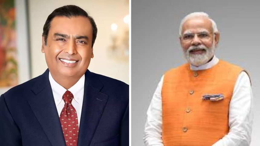 रिलायंस इंडस्ट्रीज के चेयरमैन मुकेश अंबानी ने प्रधानमंत्री नरेंद्र मोदी...