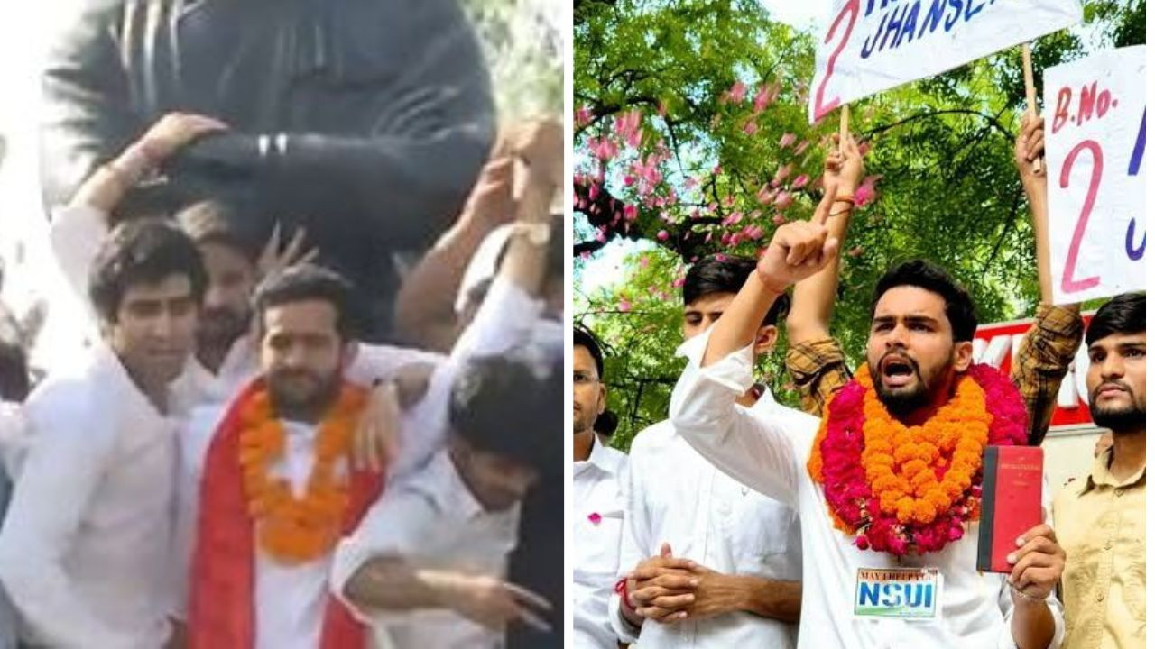 DUSU चुनाव 2025 में NSUI उम्मीदवार राहुल झांसला ने उपाध्यक्ष पद पर जीत हासिल की....