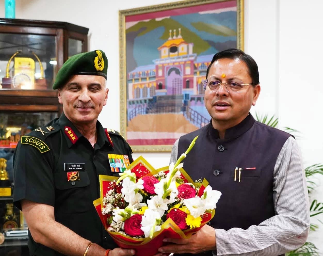 CM धामी से मिले उपसेना प्रमुख राजीव घई, CM ने कहा- सेना और राज्य सरकार के बेहतर समन्वय से मिलेगी प्रदेश के विकास को गति
