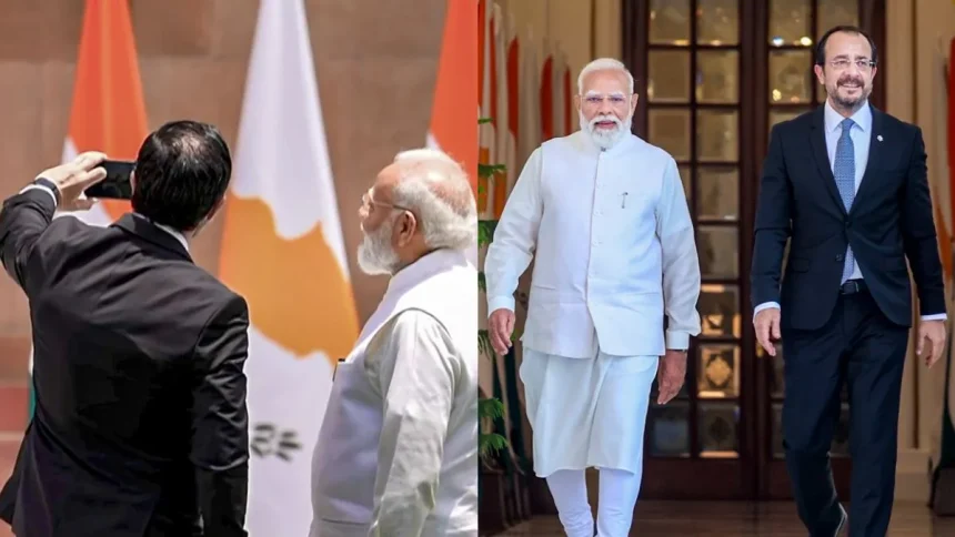 સાયપ્રસના રાષ્ટ્રપતિ પીએમ મોદી સાથે સેલ્ફી લઈને ખુશ...