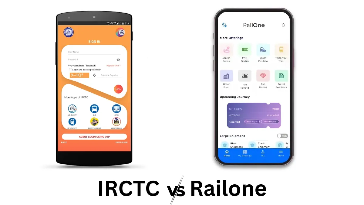 IRCTC vs RailOne: ટ્રેન ટિકિટ બુક કરવા માટે કઈ એપ શ્રેષ્ઠ છે? તમારી ટ્રિપનું આયોજન કરતા પહેલા વાંચો...